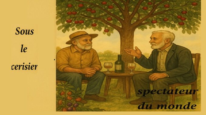 Sous le cerisier, spectateur du monde